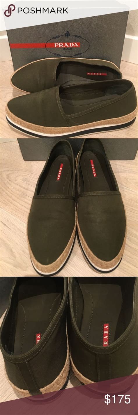 prada men slippers|prada espadrilles men's.